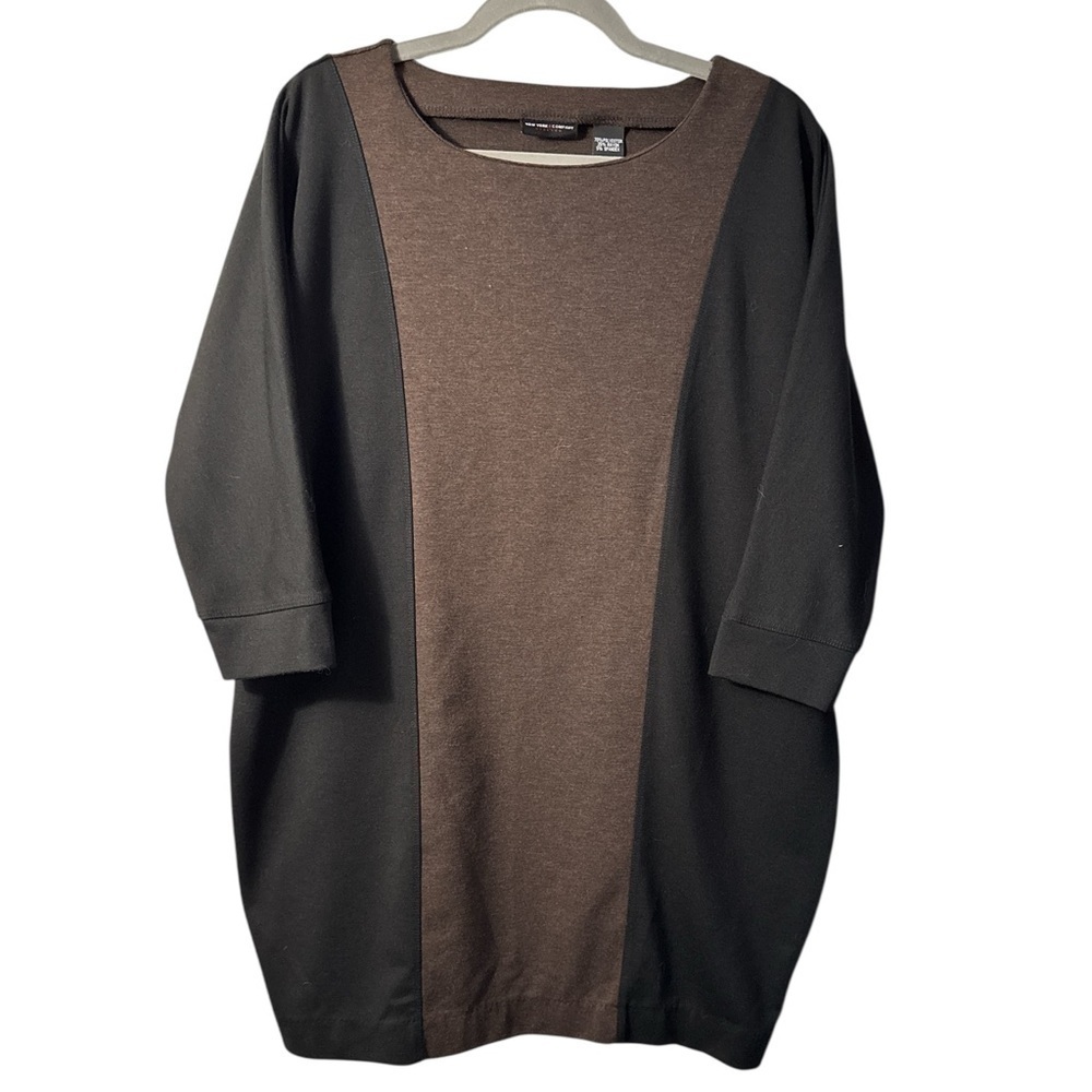New York & Company Color Block Shift Dress